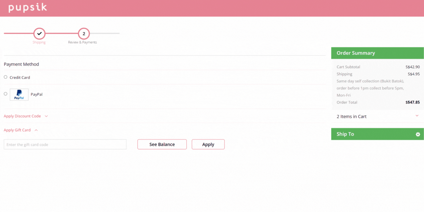 How to use Gift Vouchers? Pupsik